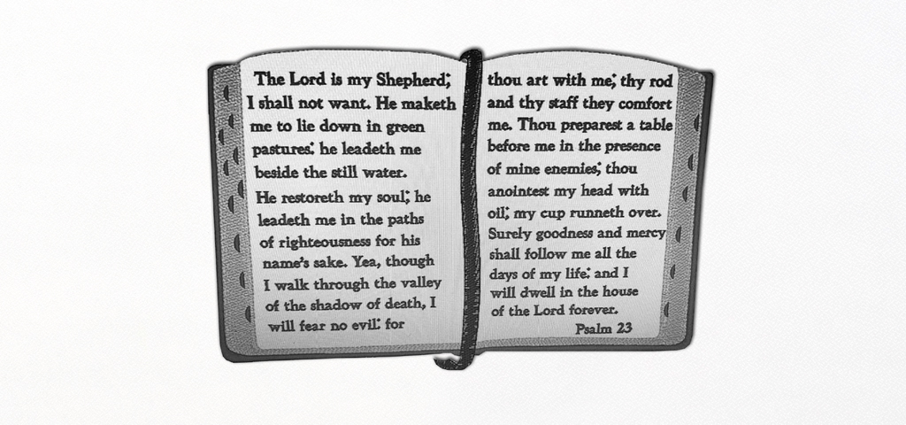 White Faux (Bible Psalm 23 ) PROOF
